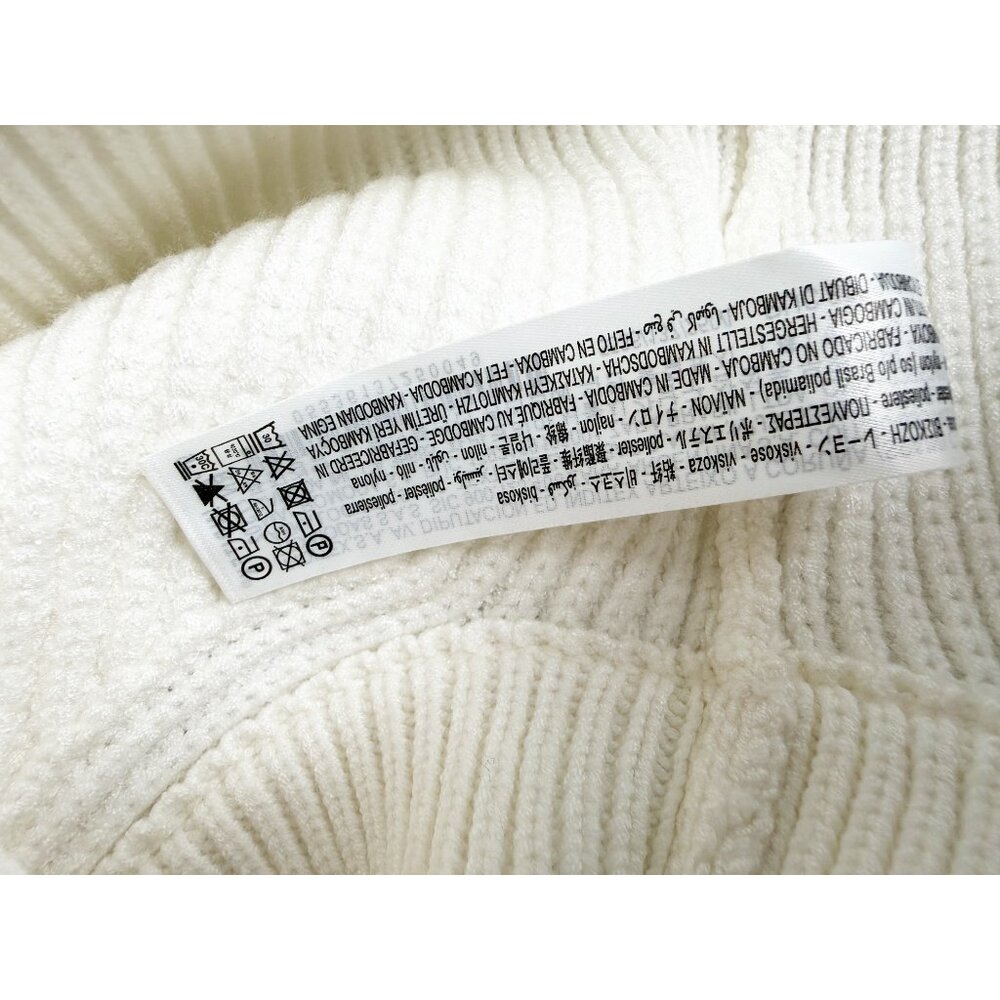 zara 5536/137/250 White Ribbed Knit Oversized Sweater L NEW - Picture 11 of 12